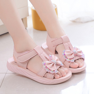 Venta de verano niños prendas de vestir Zapatos arco suela de goma dulce princesa sandalias para bebé niña - Product Image 3