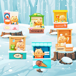 Yu Mo Craft Kapi Food Shop Figurines Blind <b>Box</b> Miniature Food Stalls Collectible Toys Gift Desk Decorations - Product Image 2