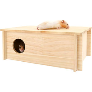 อุโมงค์สำรวจที่หลบภัยของหนูแฮมสเตอร์ขนาดเล็กบ้านไม้หลายห้องบ้านไม้ - Product Image 1