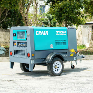 CFAIR 185CFM <span class=keywords><strong>Compresseur</strong></span> d'air diesel portable 7bar <span class=keywords><strong>Compresseur</strong></span> à vis industriel Moteur lubrifié 220V Solution portable de marteau-piqueur - Product Image 2