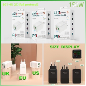Top Selling 150W Multi-interface 4USB 2PD Fast Charger <b>Adapter</b> for iPhone Samsung Type <b>C</b> Fast Charging Wall Charger - Product Image 6