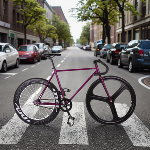 Bicicleta Urbana Retro 700C de Una Velocidad, Estilo Vintage, con Cuadro Clásico de Fibra de Carbono, Piñón Fijo, Ciclismo Freestyle - Product Image 4