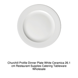จานแบน Ø 26.1 ซม. เซรามิกสีขาว Churchill Whvp10 - Product Image 2