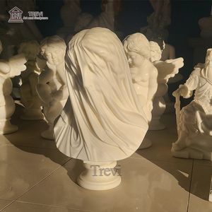 Sculpture <span class=keywords><strong>de</strong></span> tête <span class=keywords><strong>de</strong></span> <span class=keywords><strong>femme</strong></span> en marbre grec célèbre <span class=keywords><strong>de</strong></span> TREVI, buste <span class=keywords><strong>de</strong></span> dame pour décoration - Product Image 4