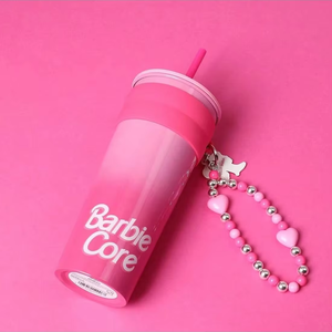 Bouteille d'Eau pour la Série <span class=keywords><strong>Barbie</strong></span>, Breloque, 800 mL, Tasse en Acier Inoxydable avec Paille, Motif Mignon, Douceur et Expérience de Boisson Rafraîchissante - Product Image 4