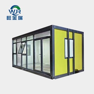 Villa conteneur avec mur-rideau en verre, <span class=keywords><strong>bureau</strong></span> temporaire, logement extérieur pour chantier de construction, petite villa Suzhou Wu Jiang - Product Image 2