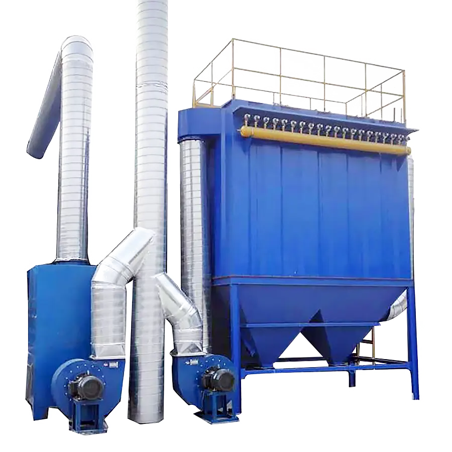 High Dust Loads Reverse Air Baghouse Dust Collector for Aluminium dust and flux particles