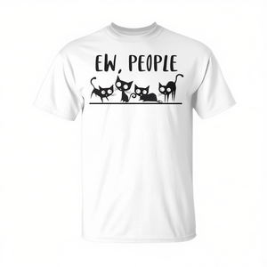 T-shirt Ew People Cat per gli amanti dei gatti, design divertente, taglia unisex per adulti - Product Image 2