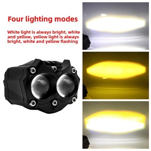 Phare LED pour <span class=keywords><strong>moto</strong></span> électrique Owl 60W, haute puissance 6000K, bicolore, <span class=keywords><strong>clignotant</strong></span>, éclairage <span class=keywords><strong>de</strong></span> travail, pour pare-chocs avant et toit, tout-terrain - Product Image 3