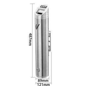 Cenicero de Acero Inoxidable con Cerradura para Montar en la Pared, Cubo de Basura Plateado para Residuos de Cigarros, para Hoteles y Restaurantes, para Fumadores - Product Image 2