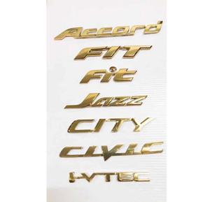 Adhesivo Plateado Cromo Dorado de ABS para Honda Jazz, City, Accord, Civic, Insignias, Emblemas de Auto y Emblemas con Logo Tipo Letra para Coche - Product Image 1