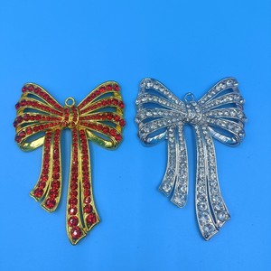 <b>Bow</b> Christmas Tree Ornaments Alloy Hanging Decorations For Home Christmas Decor - Product Image 1