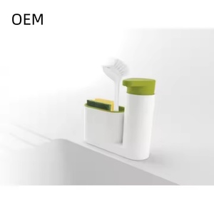 Custom Multifunctional Hand Soap Dispenser <b>Sponge</b> Dishwashing Brush Kitchen Storage Box - Product Image 3
