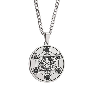 <span class=keywords><strong>Metatron</strong></span> Cube Collier Géométrie Sacrée Sceaux de l'Archange Ange Sigil pendentif Collier Acier Inoxydable Occulte Amulette Salomon - Product Image 6