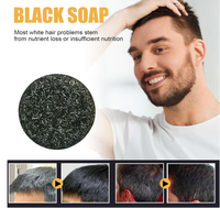 Lot de 2 Savons Solides Noirs pour Cheveux Gris – Shampoing Assombrissant en Gros