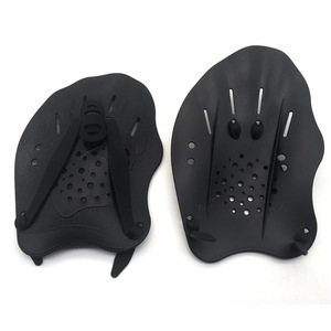 Palas de Natación Negras Xinyixuan con Correa Ajustable, Palas de Mano Resistentes al Agua para Entrenamiento de Natación, Snorkel y Buceo - Product Image 1