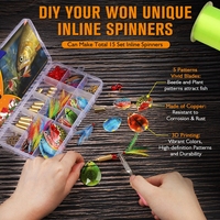 Kit de Fabrication de Leurres de Pêche DIY 155 Pièces à Vendre : Leurres Spinner et Lames Colorado Colorées pour Personnaliser Vos Besoins de Pêche