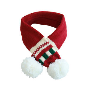 الشتاء نمط صلب وشاح القط جديد الحيوانات الأليفة محبوك مريلة الصوف المجوهرات قابل للتعديل عيد الميلاد اكسسوارات الشعر الكلاب بالجملة - Product Image 4