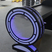 Lampe de nuit lumineuse motif locomotive, pour cabine DJ, salle VIP KTV, boîte de nuit, comptoir de bar mobile en fer forgé pour table de mixage