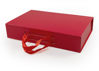 Boîte cadeau magnétique en or rose personnalisée avec logo de marque, gaufrage, revêtement UV, matériaux recyclés pour souvenirs de mariage, vêtements de bébé