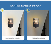Lampe murale d'extérieur en aluminium à ampoule LED E27 avec capteur de mouvement PIR Smart