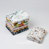 Tissu bambou coton biologique motif personnalisé OEM ODM nouveau-né réception lange d'emmaillotage couverture tissu mousseline couverture bébé