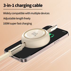 Cáp dữ liệu sạc nhanh di động 3 trong 1, thích hợp cho iPhone/<span class=keywords><strong>Android</strong></span>/TypeC, hỗ trợ truyền dữ liệu, cáp sạc - Product Image 6