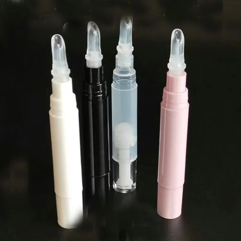 5ML smalto penna a olio lucidalabbra per ciglia crescita del sopracciglio bottiglia di liquido per il trucco di imballaggio denti vuoti sbiancante penna a spirale con pennello