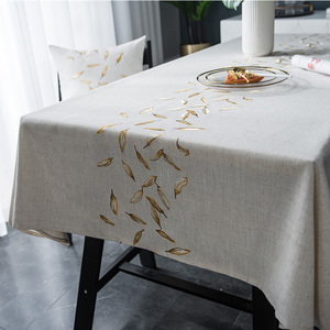 <span class=keywords><strong>Nappe</strong></span> de broderie de luxe feuille <span class=keywords><strong>poids</strong></span> coton lin couverture de <span class=keywords><strong>nappe</strong></span> imperméable pour la cuisine - Product Image 5