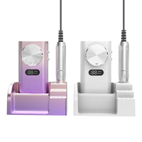 Perceuse à ongles sans fil 45000 tr/min avec corps peint par pulvérisation irisé, rechargeable, portable, personnalisation des couleurs, fournisseur d'usine OEM