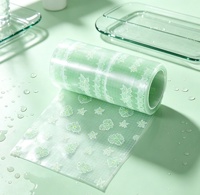Film plastique transparent BOPP imprimé en gros, motif cœur et fleur, cellophane pour la Saint-Valentin