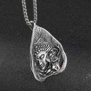 Collares de Buda, Colgantes de Acero Inoxidable 316L, Joyería Religiosa, Estilos Retro, Collar Budista - Product Image 1
