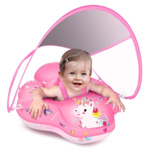 Flotador de Natación para Bebés con Toldo de Protección Solar, Apto para Bebés de 3 a 36 Meses - Product Image 1