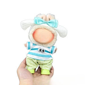 AhsKacno Kawaii DIY Costume pour poupées 17cm Soft Cotton Cape Bib Cute Baby Clothes Sitting Cartoon Toy Figures Accessory 1:6 - Product Image 3