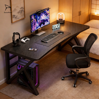 Table de jeu ergonomique portable en fibre de carbone noire pour le bureau et l'étude à domicile (vente en gros)