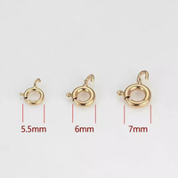 Usine en gros bijoux à bricoler soi-même composants 14K plaqué or bijoux fermoir à ressort pour la fabrication de bijoux