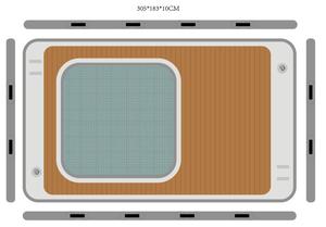 5X4M Inflatable Nổi Dock Bơi Nước Bè Nền Tảng Biển Hồ Bơi Đảo Với Net - Product Image 5