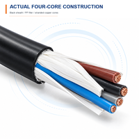 Kabel Tembaga Fleksibel RVV 4 Inti 300/500V Berisolasi dan Berlapis PVC, Kabel Kontrol Ukuran 4x1.5mm2 4x2.5mm2