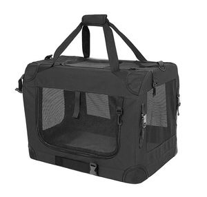 Fermuarlı Kapatma ve Düz Desenli Taşınabilir Katlanabilir Köpek Taşıyıcısı, Araba Yolculuğu için Çadırlı Evcil Hayvan Kulübesi, Kullanımı ve Taşıması Kolay - Product Image 5