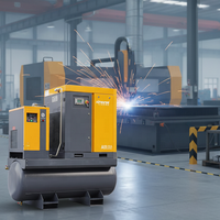 Compresseur d'air à vis tout-en-un PM VSD Top5 25 CV 18,5 kW 16 bars avec sécheur d'air 300L/500L/600L refroidi par air 15 bars pour découpe laser