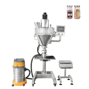 Coffee Flour Chilli Detergent Milk Powder Filler Auger Screw Powder Filling Machine Semi Automatic
