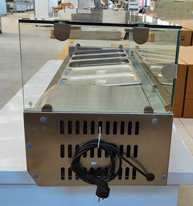 Estación de cobertura Barra de ensalada refrigerada Exhibición Encimera Barra de ensalada fría Nevera Comercial Preparación de ensaladas Mostrador Escaparate de Saladette - Product Image 3