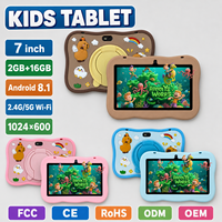 Tablette pour enfants 7 pouces 16 Go Quad Core MTK 1,3 GHz Android 8.1 USB Type-C Écran tactile capacitif Utilisation éducative Tablette