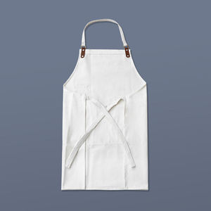Delantal Personalizado en Blanco, Delantal de Lona de Algodón con Herrajes de Cuero, Decoración, Múltiples Bolsillos para Herramientas, Compatible con Bordado y Logotipo por Transferencia Térmica - Product Image 2