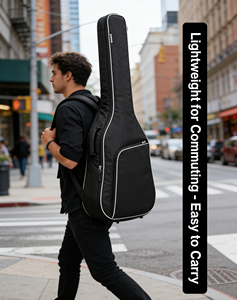 Funda de Guitarra Premium con Logotipo Personalizado de 41 Pulgadas |   Estuche acolchado impermeable para guitarra acústica con correas para la espalda, funda resistente de Oxford. - Product Image 6