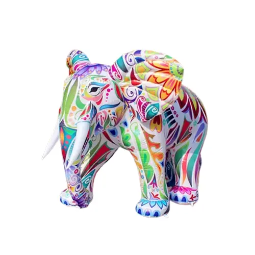 LED 조명이있는 거대한 다채로운 풍선 코끼리 장식 맞춤형 풍선 동물 코끼리 모델