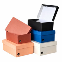 Boîte organisatrice de chaussures en papier rigide personnalisable avec logo en relief pour chaussures de boxe