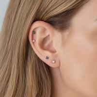Perhiasan tindik telinga labret titanium hypoallergenic ASTM F136 G23 dengan ulir dalam, grosir