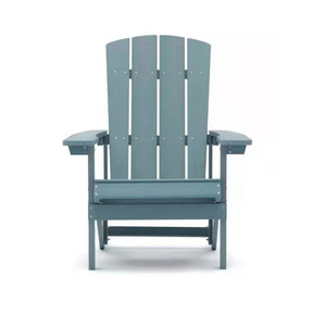 Modern Outdoor Red Recycled Plastic Folding Adirondack Chair Lawn Chair Weather Resistant for Patio Deck Garden Backyard Deck