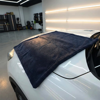 Serviette en microfibre sans bords ultra-épaisse pour lavage de voiture, chiffon de nettoyage super doux et moelleux, vente en gros d'usine, OEM personnalisé